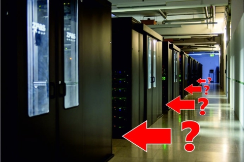 Rack-Bereich Rechenzentrum IP-Projects