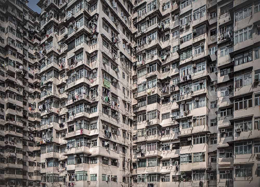 Dilapidated high-rise complex