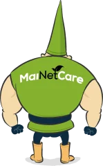Illustration of the "No Bullshit" dwarf from MaiNetCare