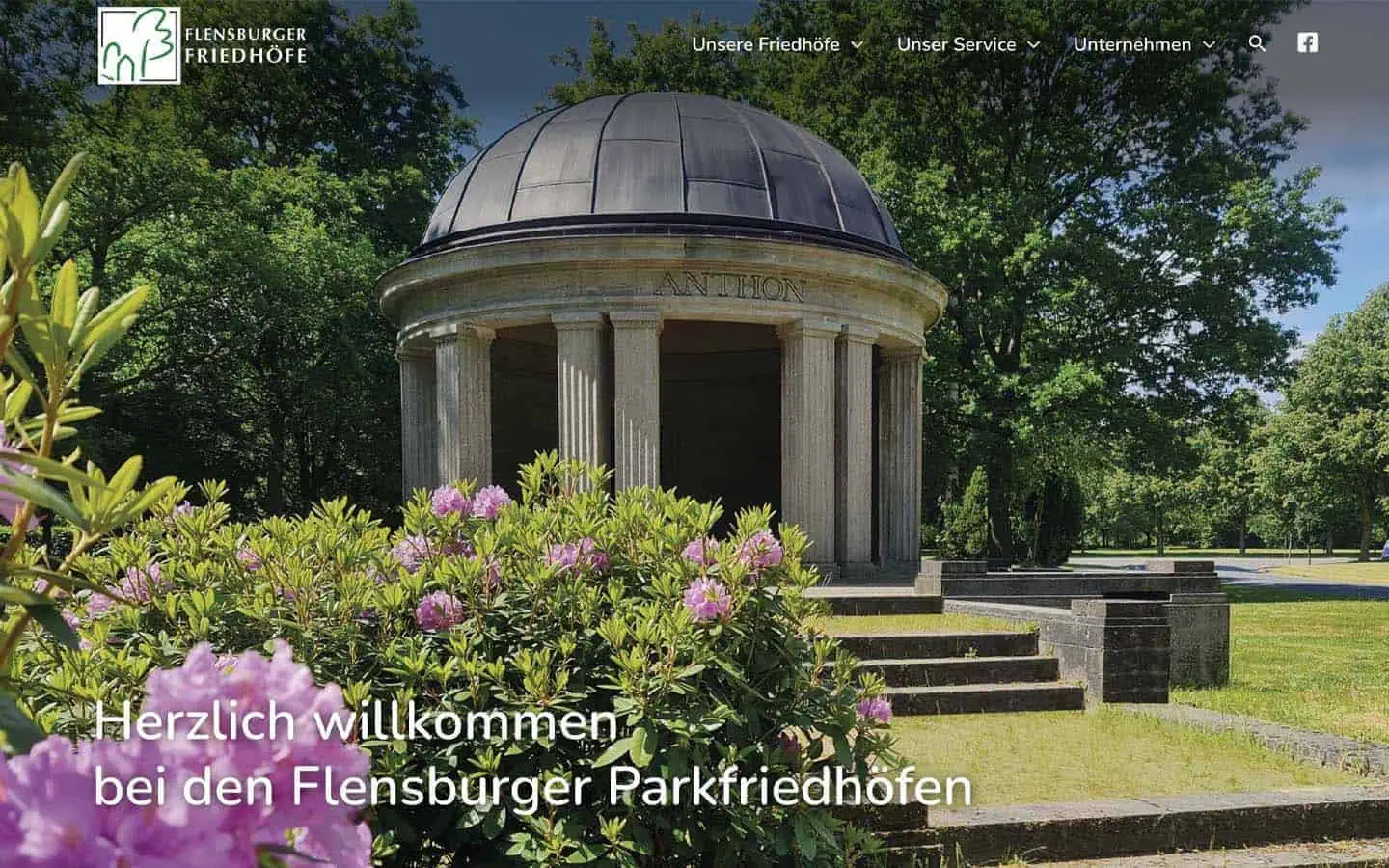 Screenshot Flensburg Cemeteries